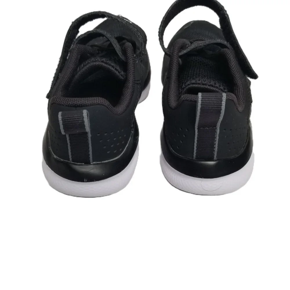Under Armour Athletic Shoes Hook Loop Strap Kids 13K Black White